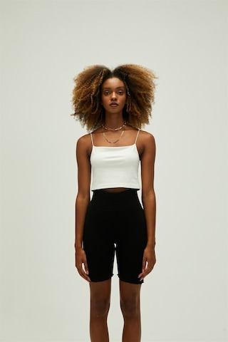 Bad Bear Vinyasa Kadın Beyaz Yuvarlak Yaka Atlet 220323001-WHT