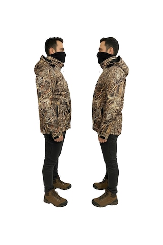 Mysia Outdoor Saz Desen Shell Mont Avcı Desen Çift Kat Polarlı Çok Renkli