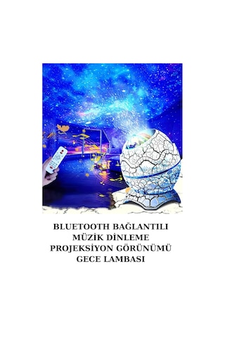 Mey İthalat Dinozor Yumurtası Gece Masa Lambası Bluetooth Hoparlör 14 Renk Seçeneği Diğer 73040492