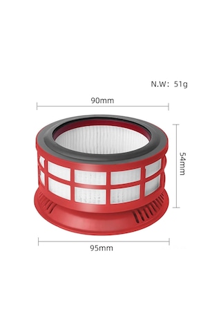 Teltree Roborock H7 Taşınabilir Kablosuz Süpürge İçin Yedek Hepa Filtre Seti - 2 Adet Arka Filtre