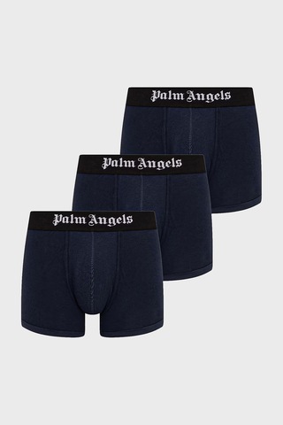 Palm Angels Logolu Pamuklu 3 Pack Boxer Erkek Boxer Pla1umbtr01tr Lacivert