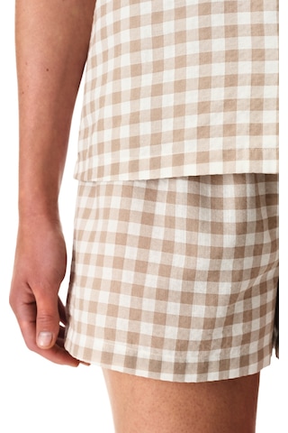 Penti Latte Beige Gingham Gömlek Şortlu Pijama Takımı