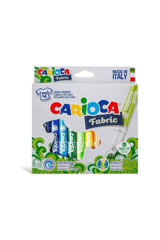 Carioca Cromatex Kumaş T-shirt Boyama Kalemi 12 Renk 40957 Beyaz