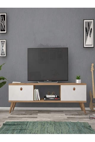 Mbes Mobilya Eda Atlantik-Beyaz 140 Cm Tv Ünitesi