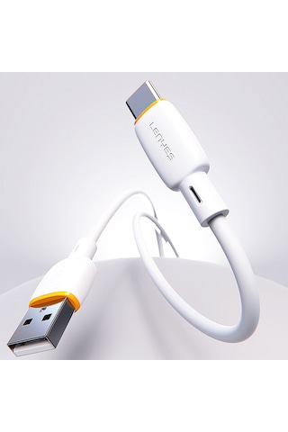 Lenyes Lc548-tc Usb-a To Type-c Data Ve Şarj Kablosu 12w 1m Beyaz Beyaz