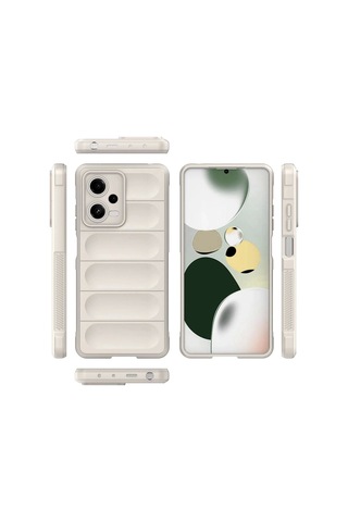 Xiaomi Poco X5 5g Kılıf Optimum Silikon - Krem Çok Renkli