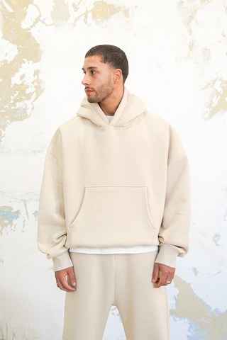Krem Cozy Basic Oversize Sweatshirt Krem