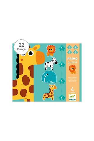 Djeco Ilerleyen Puzzle In The Jungle 3,4,6,9 Pcs