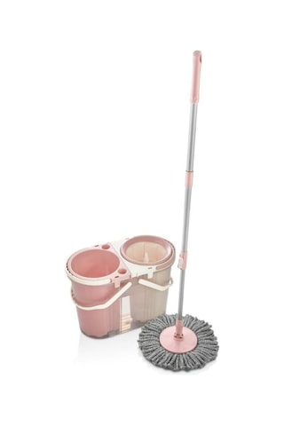 Vip Ahmet Twister Temiz ve Kirli Su Hazneli Temizlik Seti Pembe VP-602