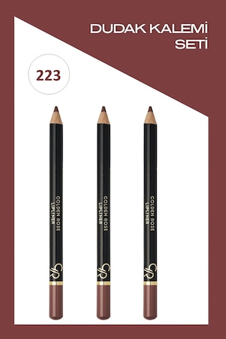 Lipliner No: 223 - Dudak Kalemi 3'lü Set 223