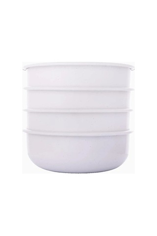 Barebones Rolled Enamelware 4 Lü Emaye Kamp Kasesi Mutfak Aksesuarları Beyaz