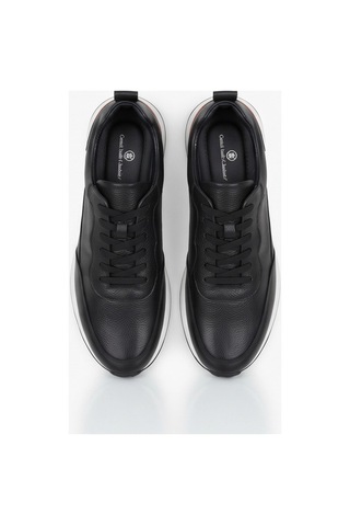 Crc Ayakkabı Premium %100 Hakiki Deri Hakiki Erkek Sneaker / Şık Ve Rahat Spor Ayakkabı Siyah