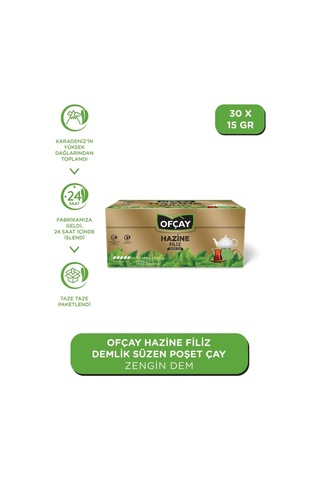 Ofçay Hazine Zengindem Demlik Poşet Çay  30 x 15 G 12 Adet