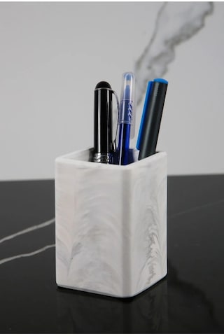 4 Parça Kartvizitlik Ofis Seti Kalemlik Bloknot Aksesuarları