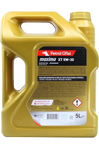 Petrol Ofisi Motor Yağı 5w30 Xt 5lt Partikülsüz