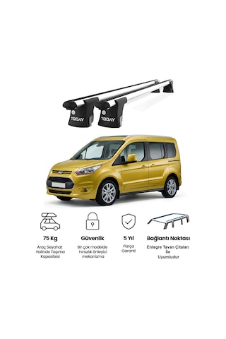 Trio-ıı Ford Turneo Connect 2013 Ve Sonrası Uyumlu Kilitli Ara Atkı 135cm Port Bagaj Tavan Barı