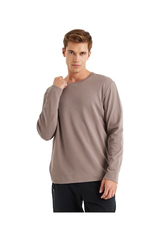 Erkek T-shirt 40633 - Vizon