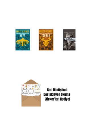 Uyumsuz Defne Kaman'ın Maceraları - Hava + Uyumsuz Defne Kaman'ın Maceraları - Toprak + Gelibolu Ciltli + Okuma Sticker'ları