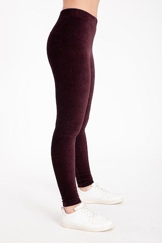Fitilli Kadife Tayt Bordo Kadın Fitilli Kadife Yüksek Bel Tayt No Color