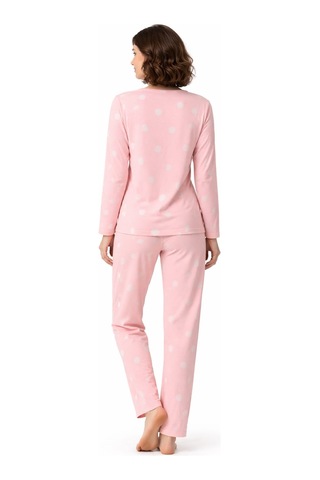 Pemilo Kadın 3568 Uzun Kol Süet Pijama Takımı PEMBE