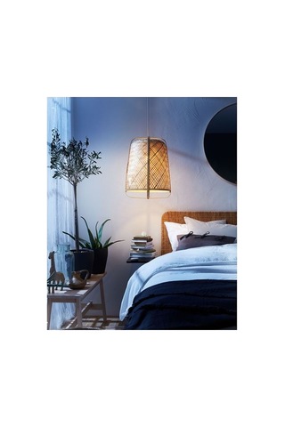 Ikea Knıxhult Sarkıt Lamba, Bambu