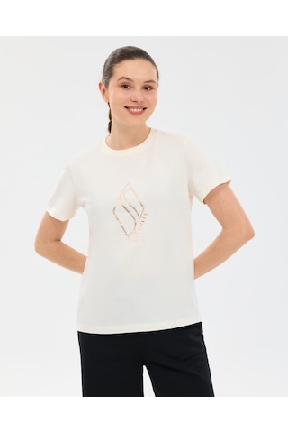 Skechers W Regular Fit Graphic T-shirt Kadın Siyah Tshirt S2610049-3817