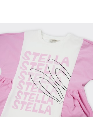 Kız Çocuk Baskı Detaylı Elbise 2411gk26004-4584 001