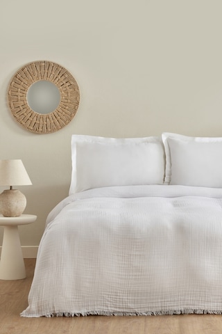 Karaca Home Minel Çift Kişilik Pike Yatak Örtüsü Seti Offwhite 200.22.04.0300 Beyaz