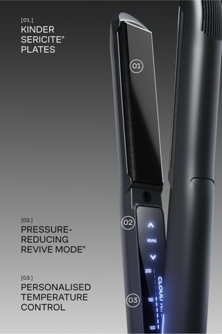 Cloud Njıne Cloud Nine The Original Iron Saç Düzleştirici, 11 Sıcaklık Ayarı, Revive Mode , Sericite Plakalar Saç Şekillendirme Cihazları Siyah