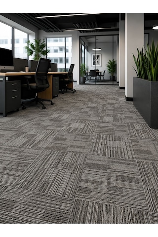 Karo Halı Loft 07 1 Karo: 50 X 50 Cm 1 Paket: 5 M² Gri