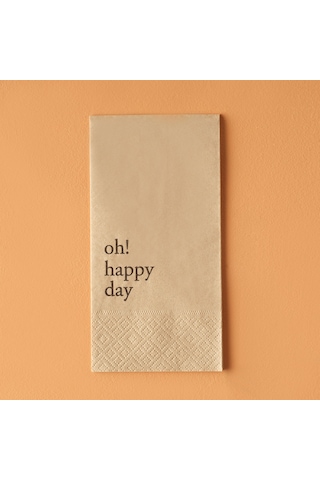 Bella Maison Oh Happy Day 100'lü Peçete Kahverengi 33 x 33 CM Kahverengi