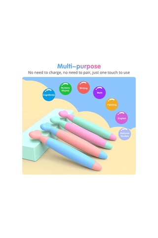 Fonken Kids Dayanıklı Kauçuk Uçlu Çocuklar İçin Stylus Kalem Açık Pembe
