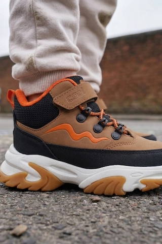 In Step Titan Mini - Cırt Cırtlı Dayanıklı Unisex Çocuk Spor Ayakkabı - Taba