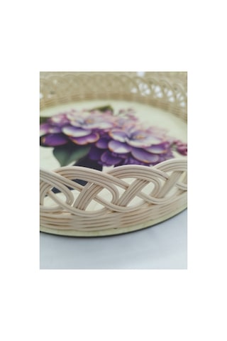 %100 Doğal El Yapımı 1. Sınıf Mdf Tabanlı Leylak Temalı Dekoratif Rattan Sunum Tepsisi 30 Cm, 6 Cm, 2 Mm %100 Doğal El Yapımı 1. Sınıf Mdf Tabanlı Leylak Temalı Dekoratif Rattan Sunum Tepsisi 30 Cm, 6 Cm, 2 Mm