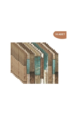 Ofis Dükkan Mağaza Kendinden Yapışkanlı Mavi Ahşap Desen Duvar Kağıdı Paneli Nw140