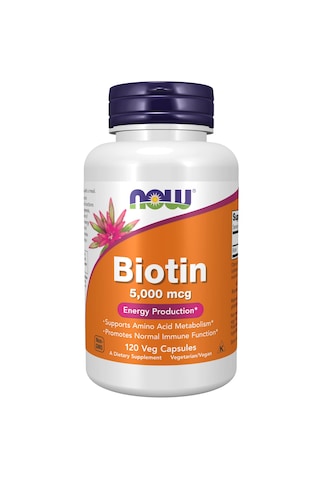 Now Foods, Biotin, 5,000 Mcg, 120 Veg Capsules