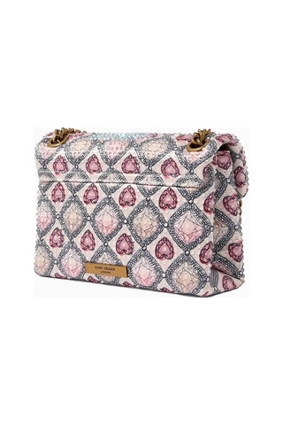 Kurt Geiger Mini Fabric Drench Kensington Taşlı Zincir Askılı Tasarım Kadın Omuz Çantası Çok Renkli