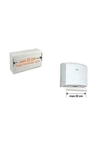Vialli Z Katlı Kağıt Havlu Dispenseri Max 22 Cm 200 Ad Beyaz K2 4 Renk