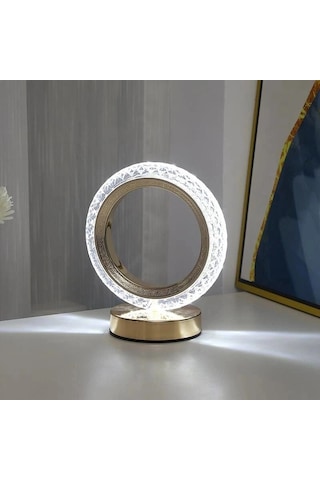 Premium Torima Lw-24 Şarjlı Yuvarlak Kristal Elmas Masa Lambası Ev Dekoru Masaüstü Işık Pratik Lamba Diğer