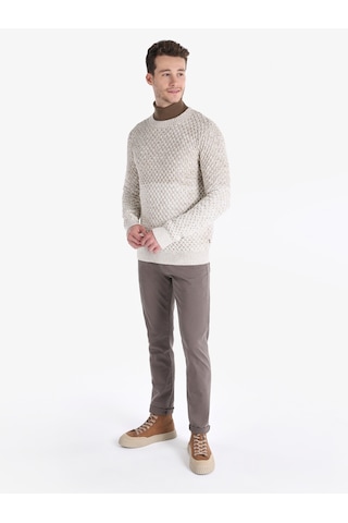 Colin's Colins Regular Fit Triko Gri Erkek Kazak Cl1066048 Bej