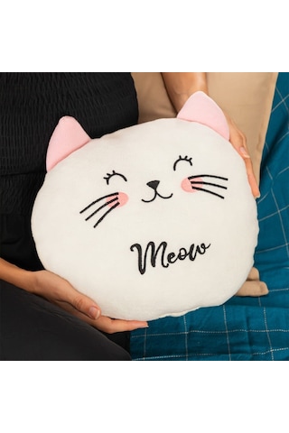 Sevimli Kedi Polar Yastık 35 35cm