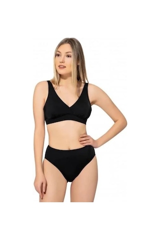 Markahit Argisa Düz Kruvaze Bikini Siyah