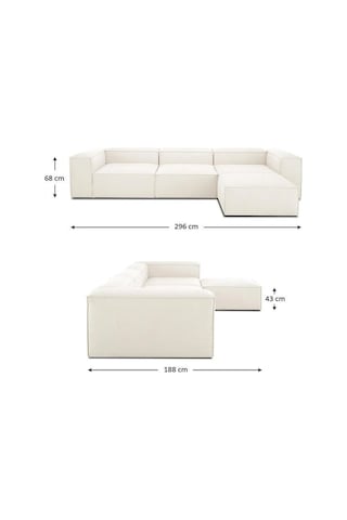 4 Modül Modüler L Köşe Koltuk Takımı Siyah