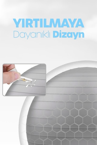 65 Cm Pilates Topu Ve Pompa Seti 155-170 Cm Boy İçin Uygun Dayanıklı Anti-slip Gri