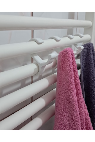 Banyo Kalorifer Askısı Banyo Havlu Askısı Banyo Askılık Beyaz