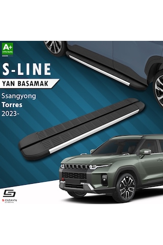 S-dizayn Ssangyong Torres S-line Aluminyum Yan Basamak 183 Cm 2023 Üzeri