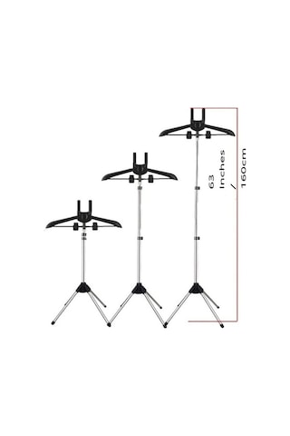 Createtech Buharlı Ütü Makinesi İçin Katlanır Kurutma Askılığı, Ayarlanabilir - Siyah