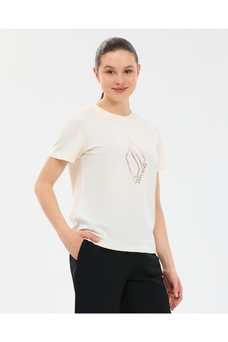 Skechers W Regular Fit Graphic T-shirt Kadın Siyah Tshirt S2610049-3817