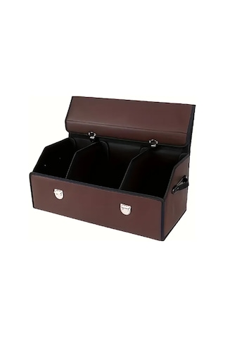 Otomobil Bagaj Organizeri Deri Bagaj Kutu Çanta Büyük Boy Kahve Taba