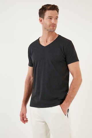 Buratti Pamuklu Slim Fit V Yaka Basic Erkek T Shirt 5412001 Koyu Gri